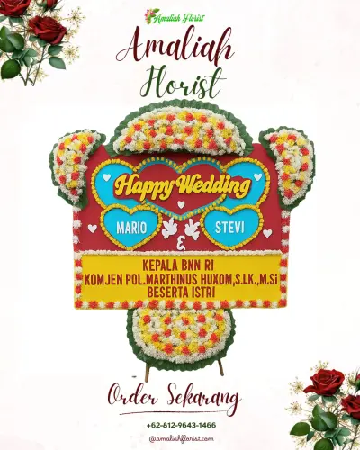 Karangan Papan Bunga Pernikahan di Jogoyasan